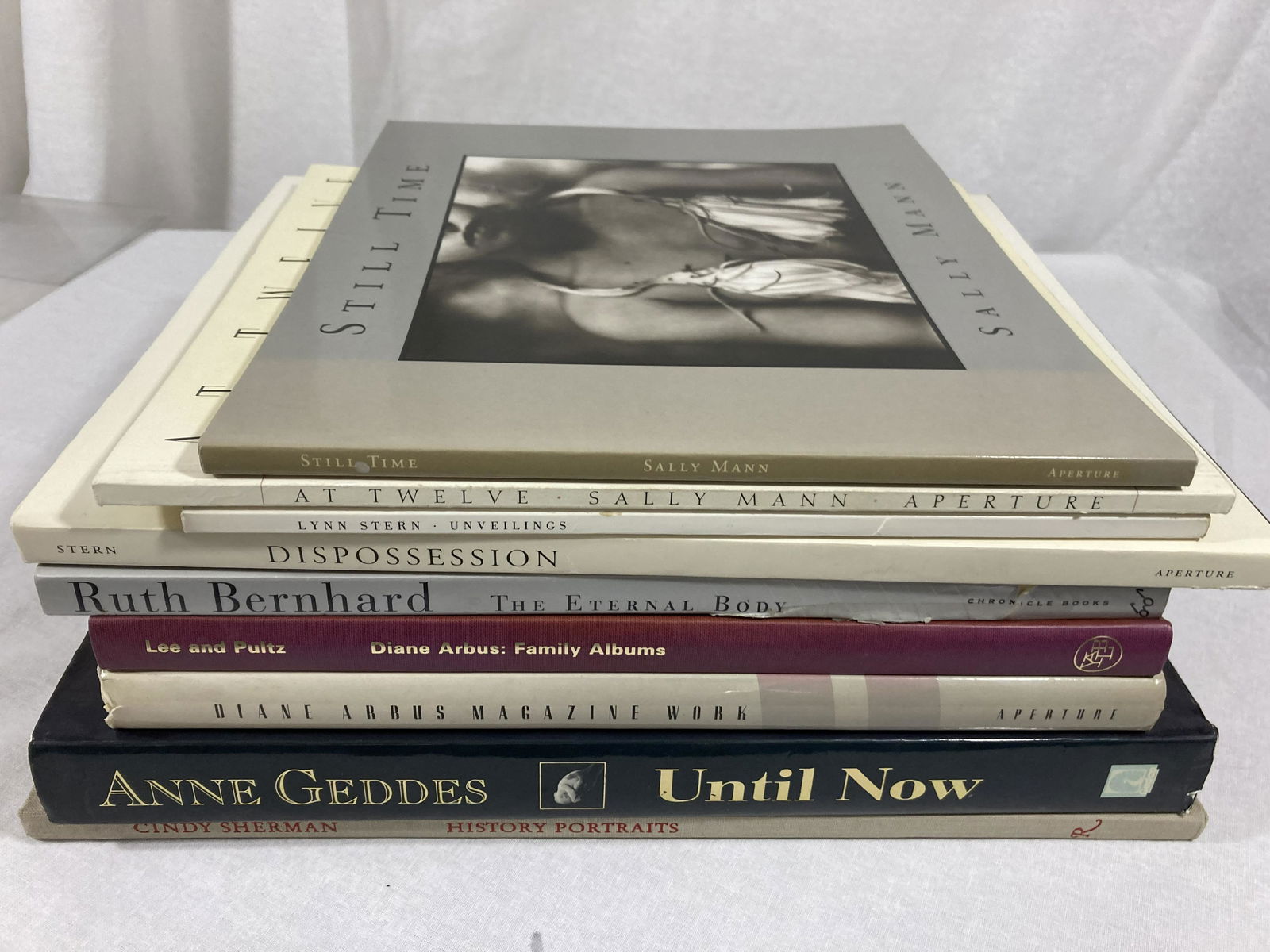 DIANE ARBUS, Sally Mann, CINDY SHERMAN, Lynn Stern, ANNE GEDDES, Coffee Table Book Collection: ARTIST: Diane Arbus, Sally Mann, Cindy Sherman, Lynn Stern, Anne Geddes, and Ruth Bernhard TITLE: Sally Mann Still Time (paperback), Sally Mann At Twelve (paperback), Lynn Stern Unveilings (paperback)