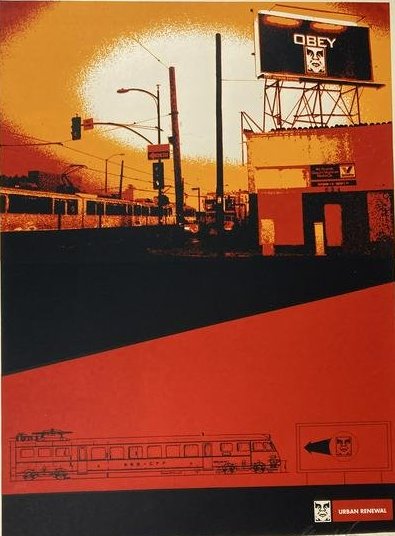 SHEPARD FAIREY Signed 2000 SAN DIEGO BILLBOARD Limited Edition NUMBERED Urban Renewal (1 of 15)