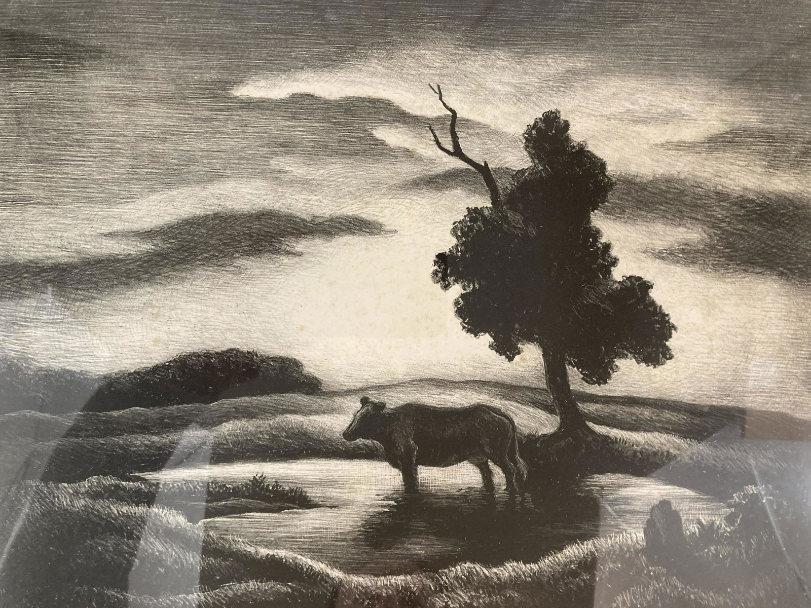 THOMAS HART BENTON Signed SUNSET Lithograph LIMITED EDITION 1941 ASSOCIATED AMERICAN ARTISTS (1 of 16)