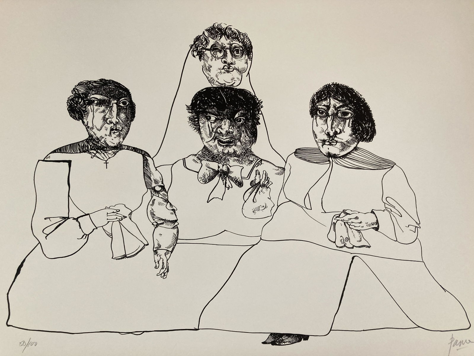 PETER PAONE Signed MY FATHER 1969 Lithograph LIMITED EDITION Numbered (1 of 15)