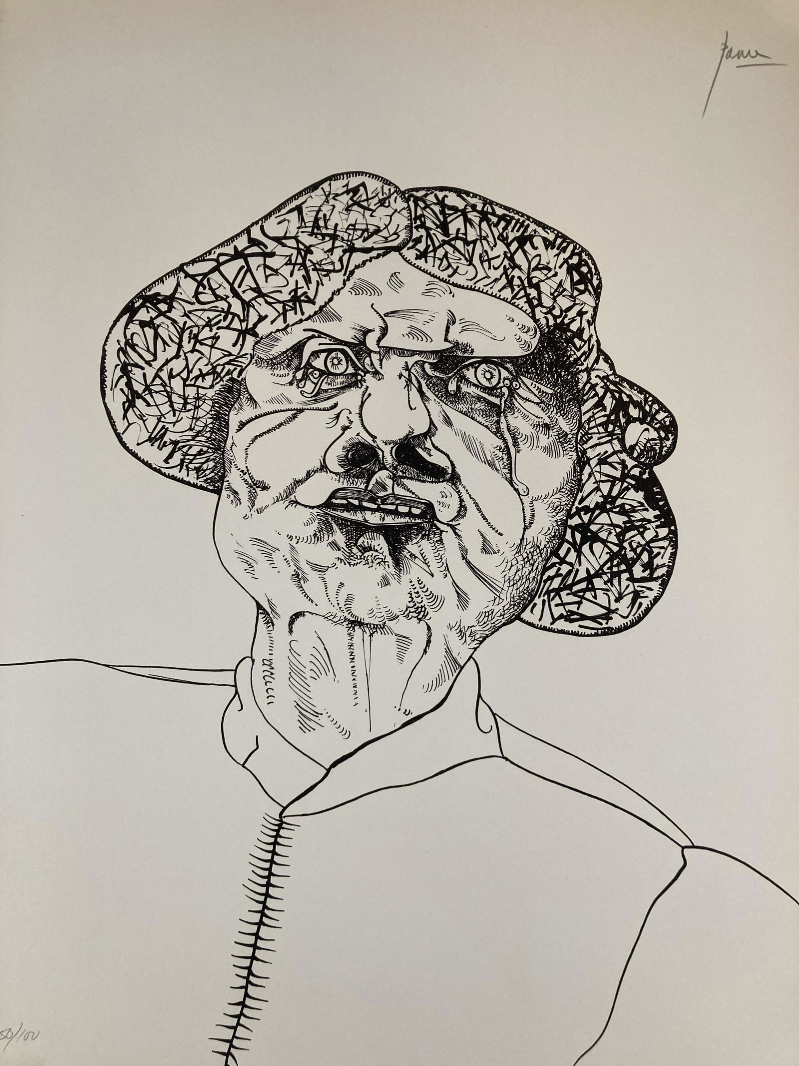 PETER PAONE Signed MY FATHER 1969 Lithograph LIMITED EDITION Numbered (1 of 15)