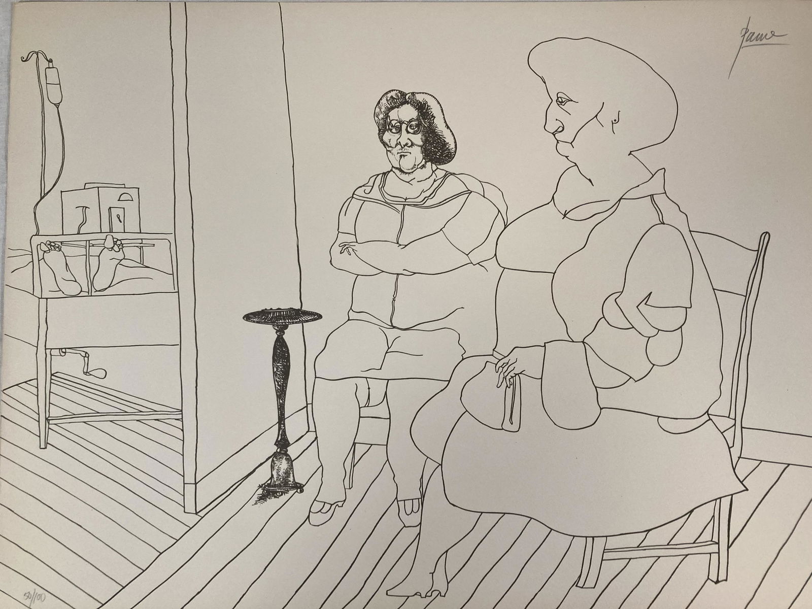 PETER PAONE Signed MY FATHER 1969 Lithograph LIMITED EDITION Numbered (1 of 16)