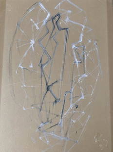 MARK TOBEY (1890-1976) Signed Tempera ASTANTE (Bystander) 1946: ARTIST: Mark Tobey (Centerville, Wisconsin, Seattle, Washington, Basel, Switzerland, 1890-1976) TITLE: Astante (Italian for Bystander) MEDIUM: Tempera painting, dated 1946 OVERALL SIZE: Image, 25" x