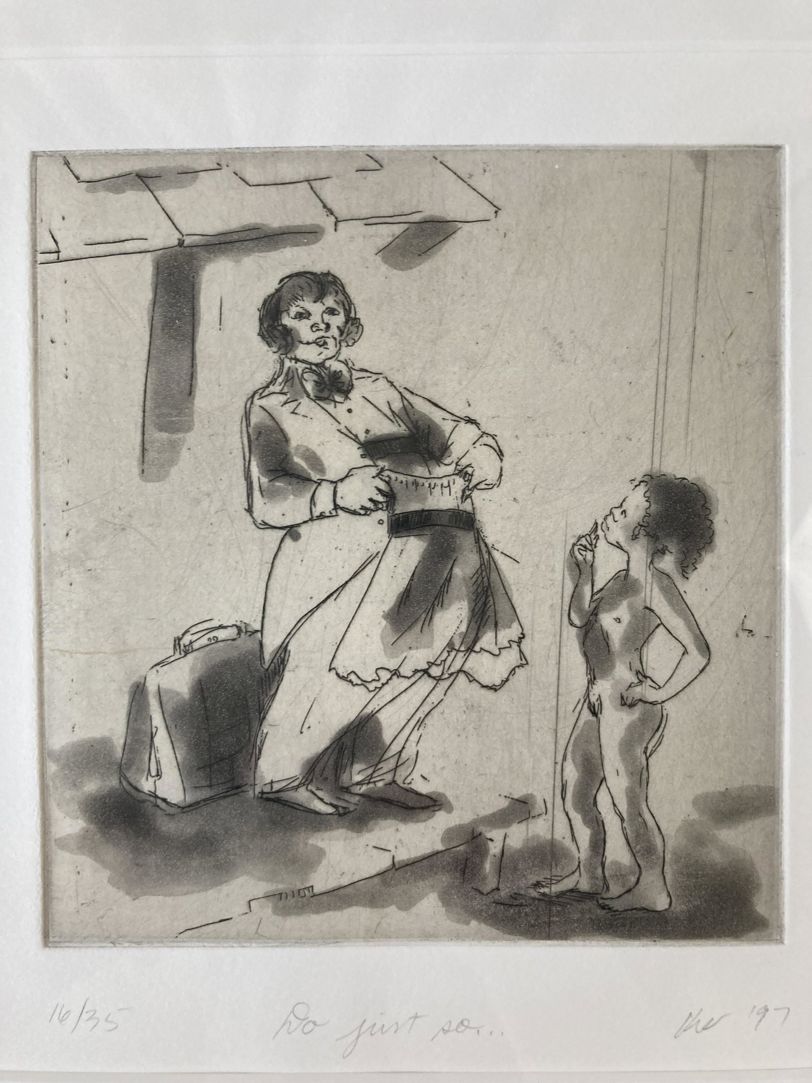 KARA WALKER (b. 1969) Signed DO JUST SO Etching 1997 LIMITED EDITION Numbered (1 of 18)