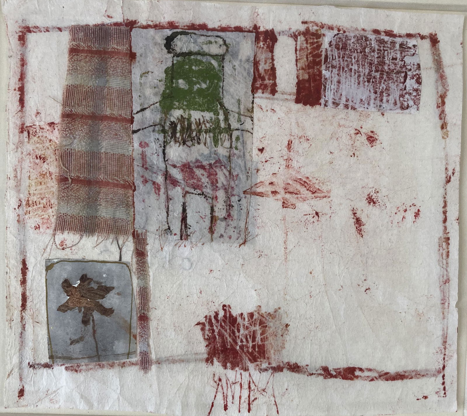 HANNELORE BARON (1925-1987) Signed 1983 MIXED MEDIA COLLAGE C83-002 (1 of 20)