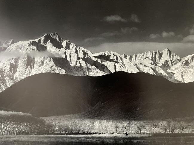 ANSEL ADAMS Winter Sunrise, Sierra Nevada from Lone Pine SIGNED AA (1 of 16)