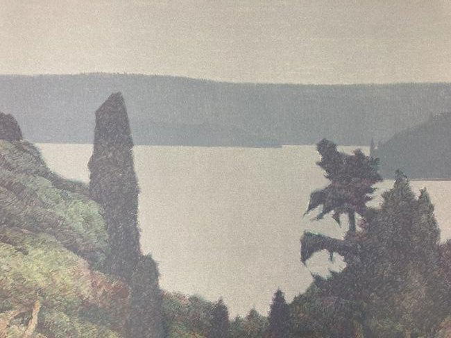 RUSSELL CHATHAM Signed PUGET SOUND Lithograph 1989 LIMITED EDITION (1 of 16)