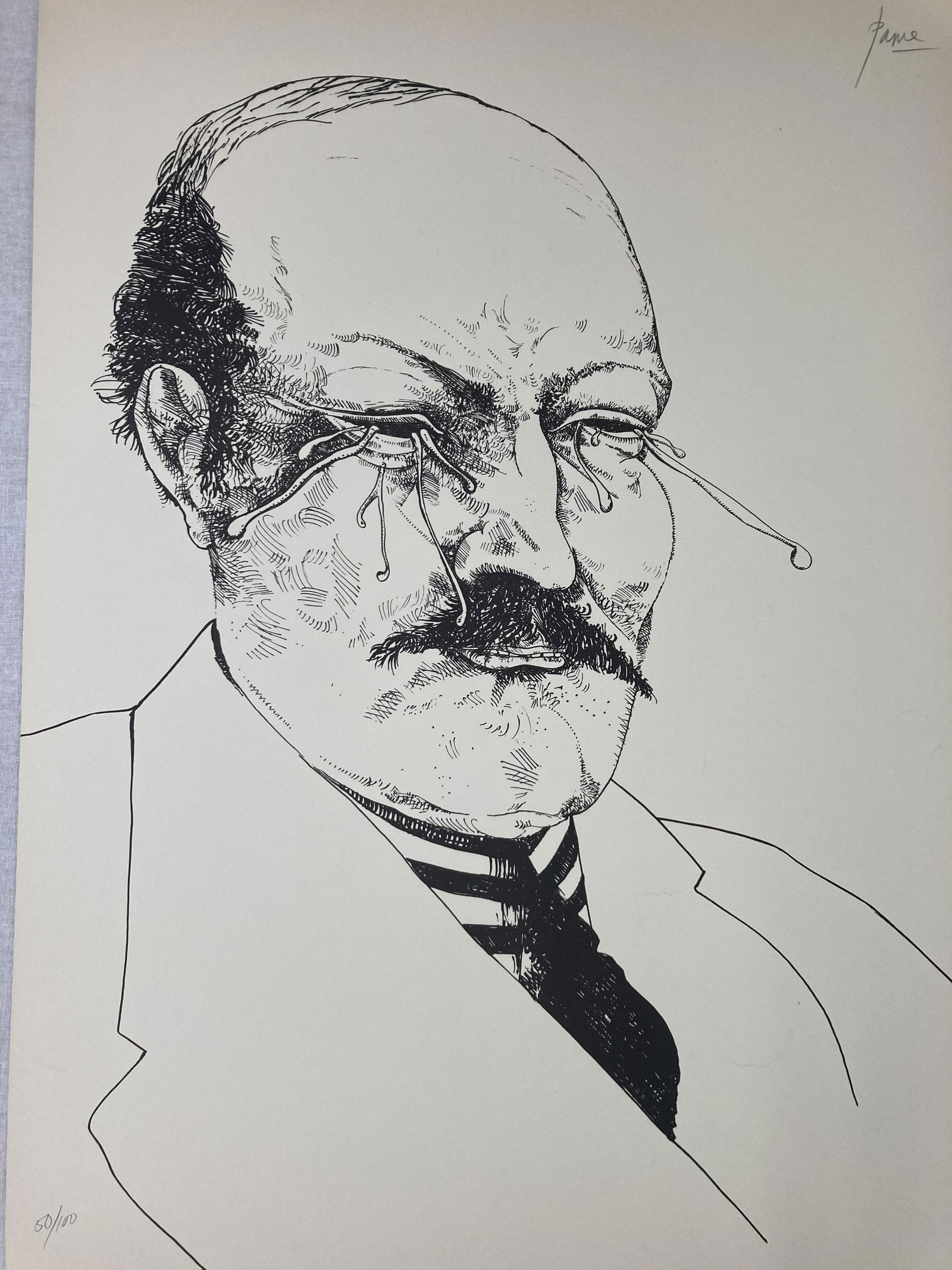 PETER PAONE Signed MY FATHER 1969 Lithograph LIMITED EDITION Numbered (1 of 15)