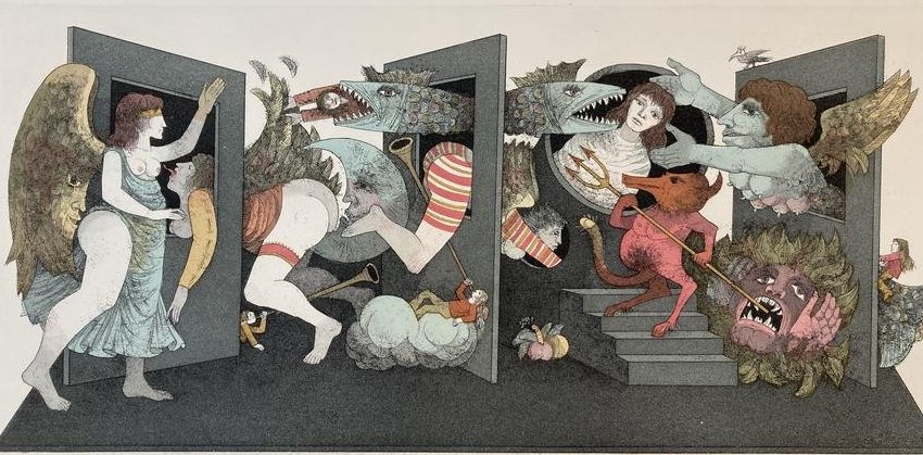 WILFRIED BLECHER (B. 1930) Signed RATSELHAFTES BIELEFELD Limited Edition Etching NUMBERED (1 of 12)