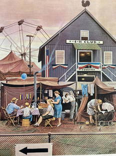 STEVAN DOHANOS Signed STATE FAIR Limited Edition NUMBERED: ARTIST: Stevan Dohanos (Lorain, Ohio, Westport, Connecticut, 1907-1994) TITLE: State Fair SIZE: Pint: 36" x 29" MEDIUM: Lithograph DESCRIPTION: Up for auction is a beautiful print from American