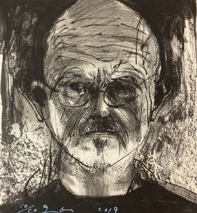 JIM DINE Signed SELF PORTRAIT Etching LIMITED EDITION Numbered #10 of 50: AUTHOR/ARTIST: Jim Dine (Cincinnati, Ohio, Ohio University, New York City, b. 1935) TITLE: Self Portrait SIZE: Unframed: Sheet = 12 1/2" x 11 3/4" MEDIUM: Etching printed over a stone lithograph on