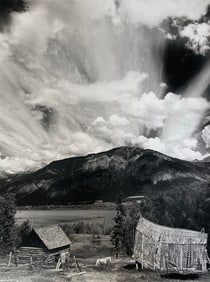 ROBERT (BOB) WERLING Signed MOUNTAIN TOPPED WITH CLOUDS Gelatin Silver Print