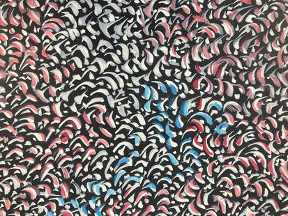MARK TOBEY (1890-1976) Signed 1974 THE GRAND PARADE Limited Edition LITHOGRAPH: AUTHOR/ARTIST: Mark Tobey (Centerville, Wisconsin, Seattle, Washington, Basel, Switzerland, 1890-1976) TITLE: The Grand Parade, 1974 SIZE: Unframed. Sheet size: 25 1/2" x 19 5/8", Image size: 9 1/4"