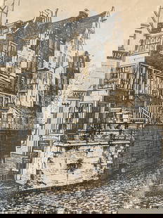 PHILIP B. SILK Signed Etching AMSTERDAM CROOKED HOUSE 1929 Limited Edition: AUTHOR/ARTIST: Philip B. Silk TITLE: Amsterdam Crooked House, 1929 SIZE: Unframed. Sheet size: 16 1/2" x 12 3/4", image size: 10" x 6 3/4" MEDIUM: Etching DESCRIPTION: Up for auction is a signed