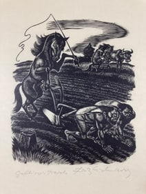 GULLIVER'S TRAVELS Signed FRIZ EICHENBERG Limited Edition WOODBLOCK PRINT Fine