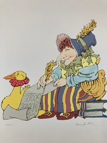 MAURICE SENDAK Signed MOTHER GOOSE Limited Edition SERIGRAPH Numbered #240 / 300