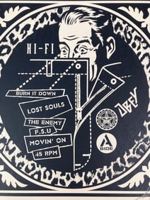 SHEPARD FAIREY Signed OBEY GIANT RECORDS Limited Edition SCREEN PRINT Numbered