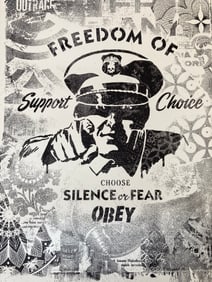 SHEPARD FAIREY Signed 2017 FREEDOM OF CHOICE Limited Edition SCREEN PRINT
