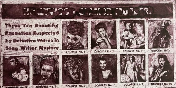 ANN CHERNOW Pencil Signed TEN DELORESES Numbered AQUATINT ETCHING