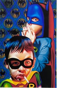 RON ENGLISH Pencil Signed BATMAN & BOY BLUNDER II 2007 Limited Edition NUMBERED 50 of 100