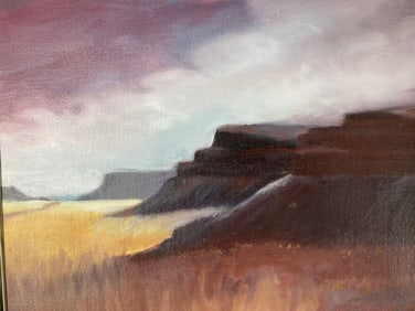 CATE BRIGDEN Signed OIL on CANVAS 1992 South View Down MOSES COULEE
