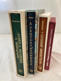 JAMES MICHENER Signed x4 Limited Edition LITERARY REFLECTIONS Numbered VENTURES