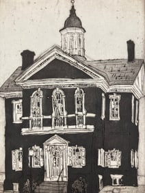 WILLIAM J. WENDT Jr. Signed CARPENTER'S HALL PHILADELPHIA Etching LIMITED EDITION