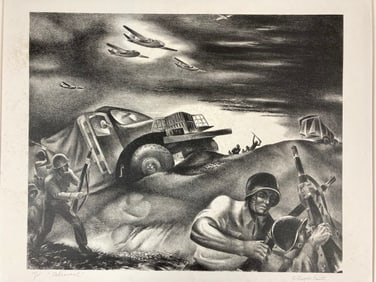 G. RALPH SMITH Pencil Signed REHEARSAL Lithograph LIMITED EDITION Numbered WORLD WAR II