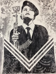 SHEPARD FAIREY Signed PEACE GUARD Limited Edition 2017 NUMBERED Screen Print