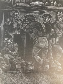 FRITZ EICHENBERG Signed Wood Engraving THE DIARY OF A COUNTRY PRIEST Limited Editions Club 1986