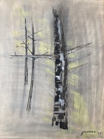 In the Style of MORRIS GRAVES Signed MIXED MEDIA 1954