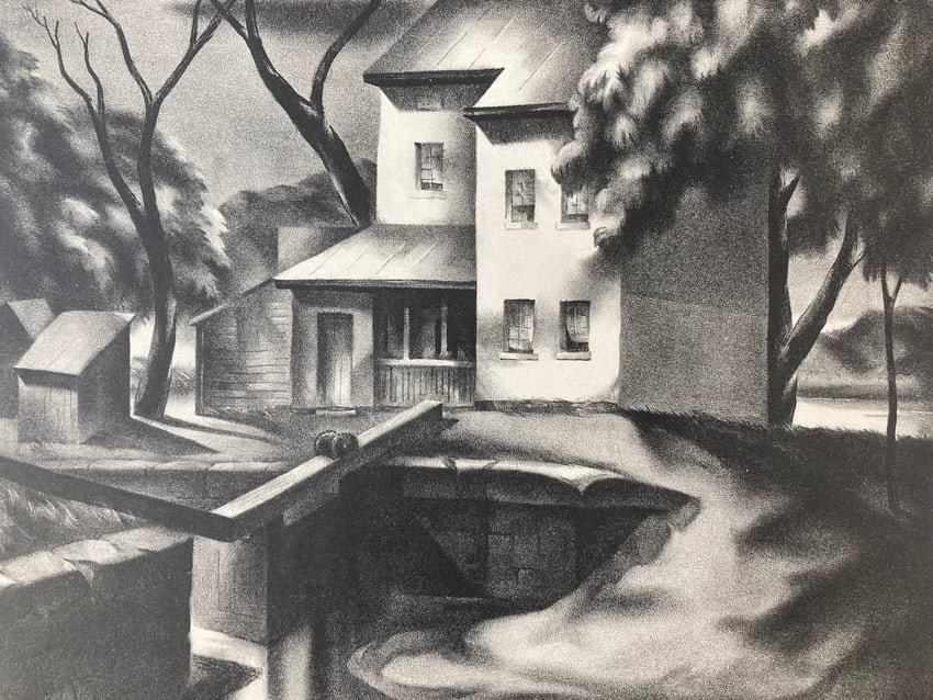 G. RALPH SMITH Pencil Signed LOCK HOUSE #64 Lithograph LIMITED EDITION Numbered (1 of 16)