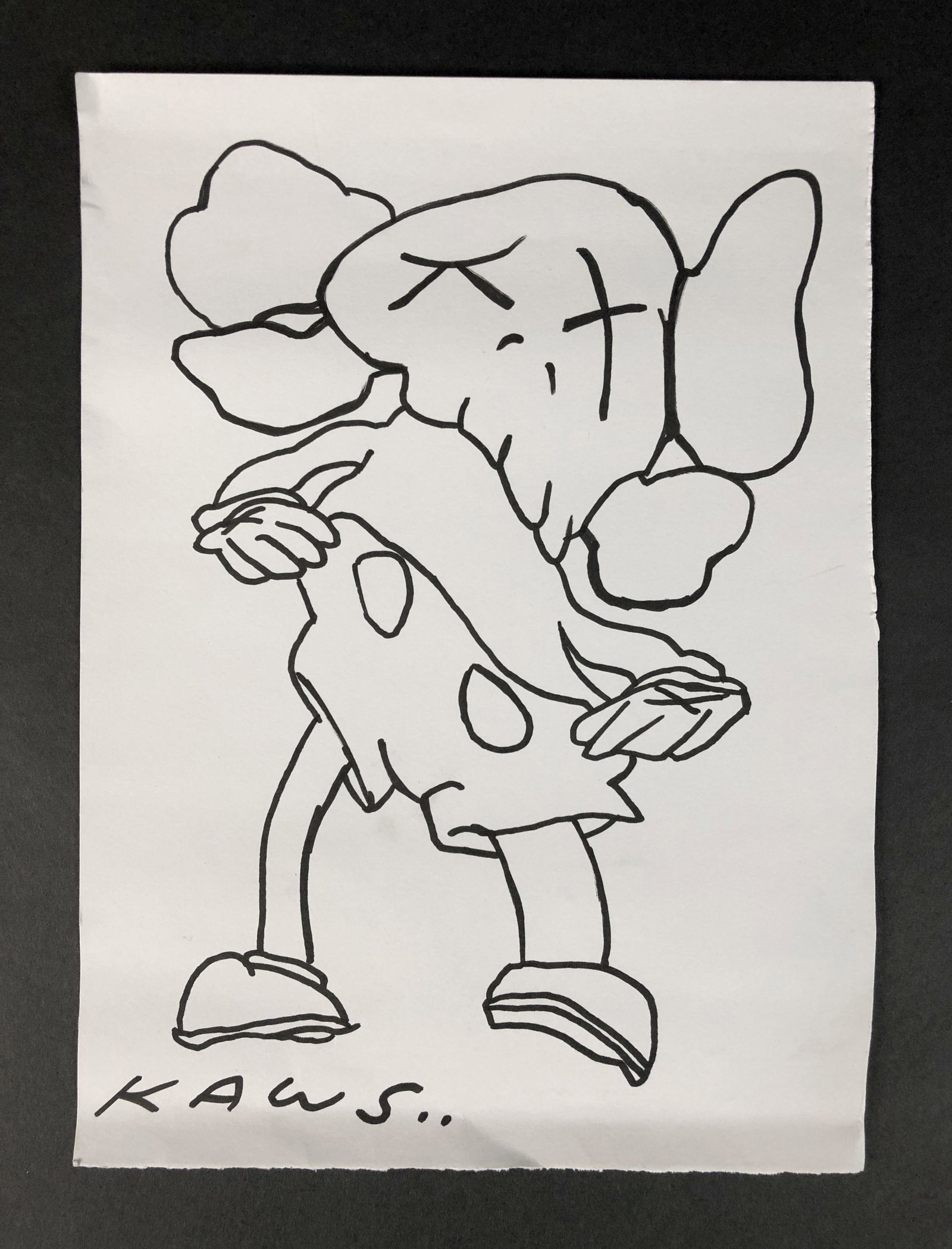 Brian "Kaws" Donnelly (American, 1974-) Ink on Paper (1 of 3)