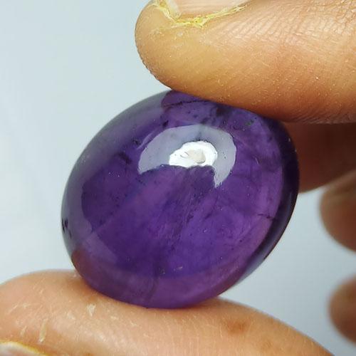 24.50 CTS NATURAL AMETHYST OVAL CABOCHON LOOSE GEMSTONES (1 of 4)