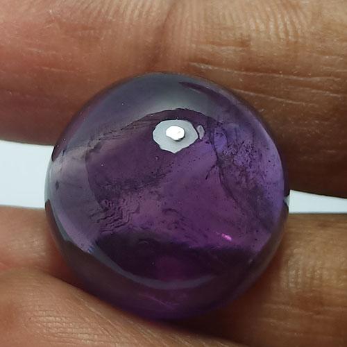 24.30 CTS HUGE ! NATURAL AMETHYST ROUND CABOCHON LOOSE GEMSTONES (1 of 4)