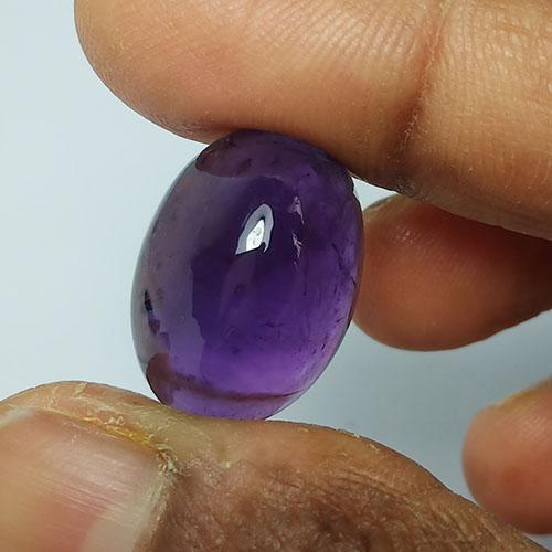 18.70 CTS NATURAL AMETHYST OVAL CABOCHON LOOSE GEMSTONES (1 of 4)