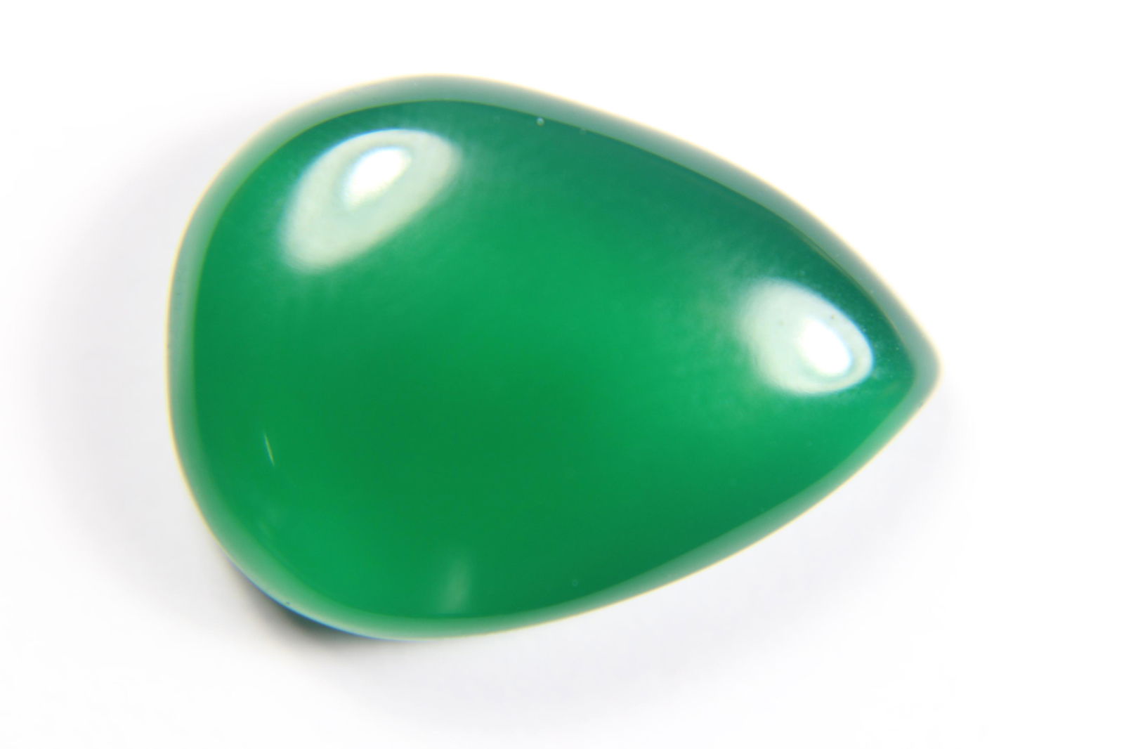 12.37 CTS NATURAL GREEN ONYX PEAR SHAPE CABOCHON LOOSE GEMSTONES (1 of 4)