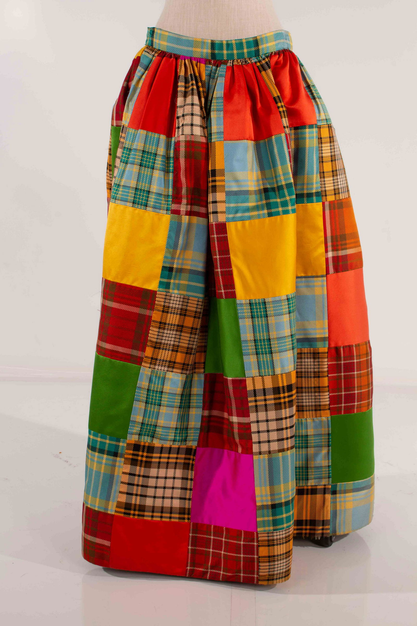 Vintage 80's Oscar De La Renta Patchwork Ball Skirt Rainbow Multi (1 of 7)