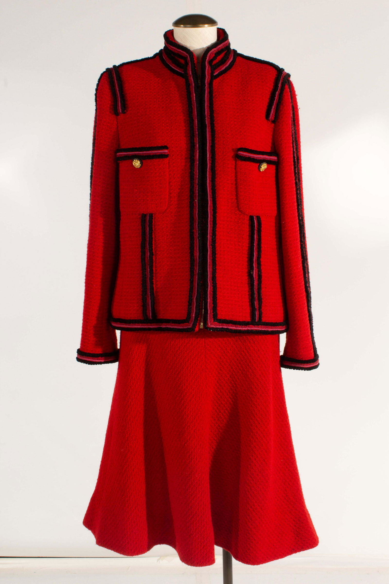 Chanel Military Style Suit Size 46 Red and Black Pre Fall 2009 Sara Giraudeau (1 of 20)