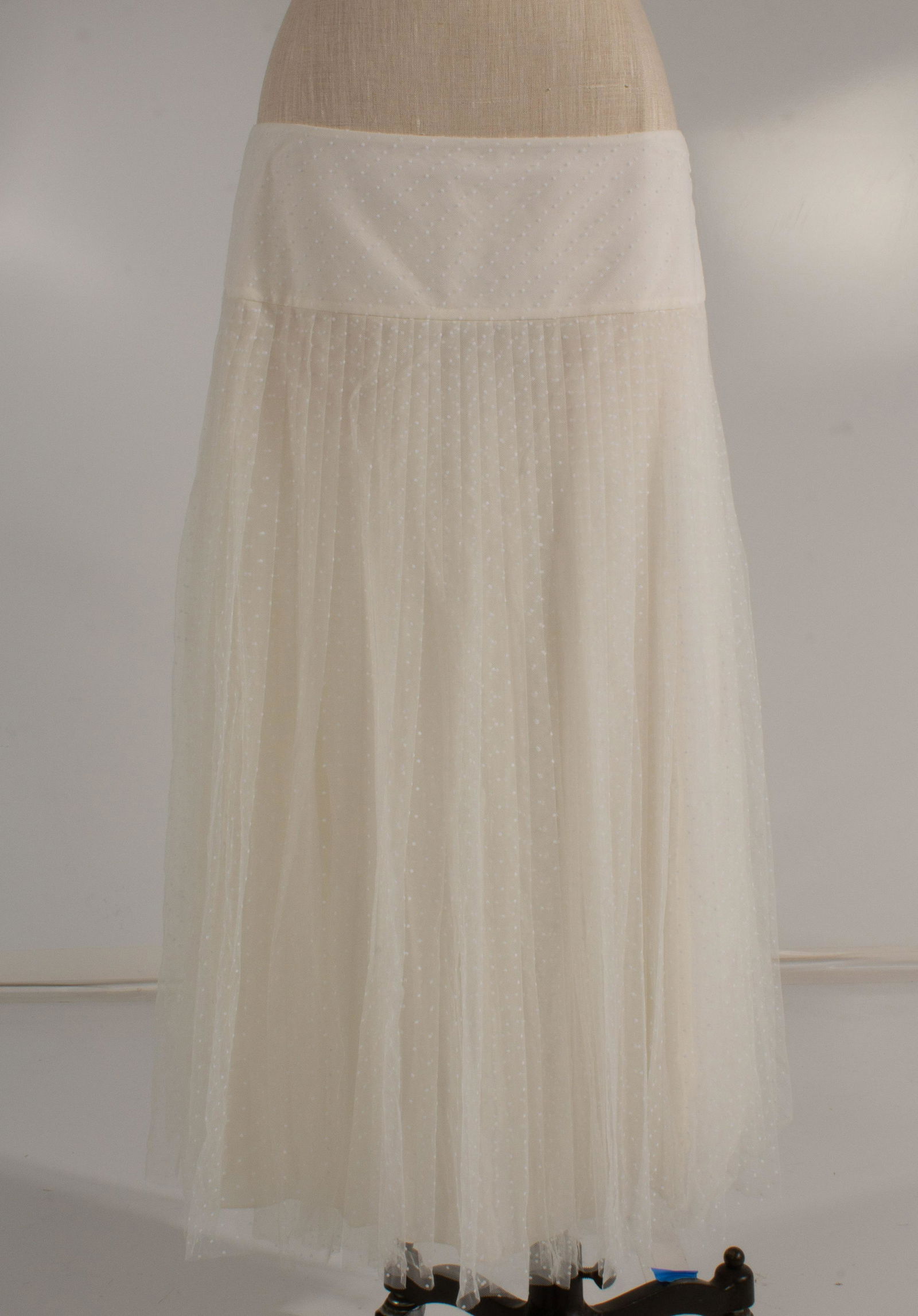 Christian Dior Polka Dot Skirt Size 14 CREME New with Tags (1 of 9)