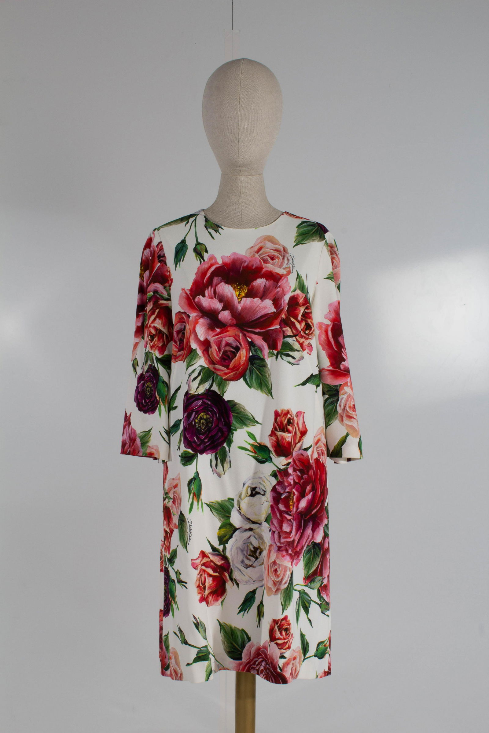 Dolce & Gabbana Floral A Line Dress Multi, Size 46 (1 of 15)