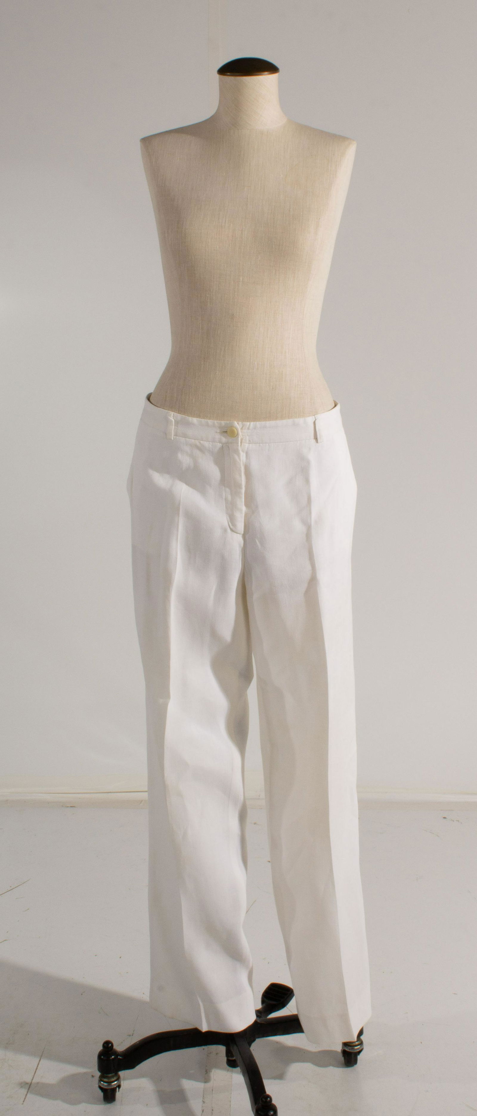 Giorgio Armani Black Label Linen Pant White, Size 42 (1 of 7)
