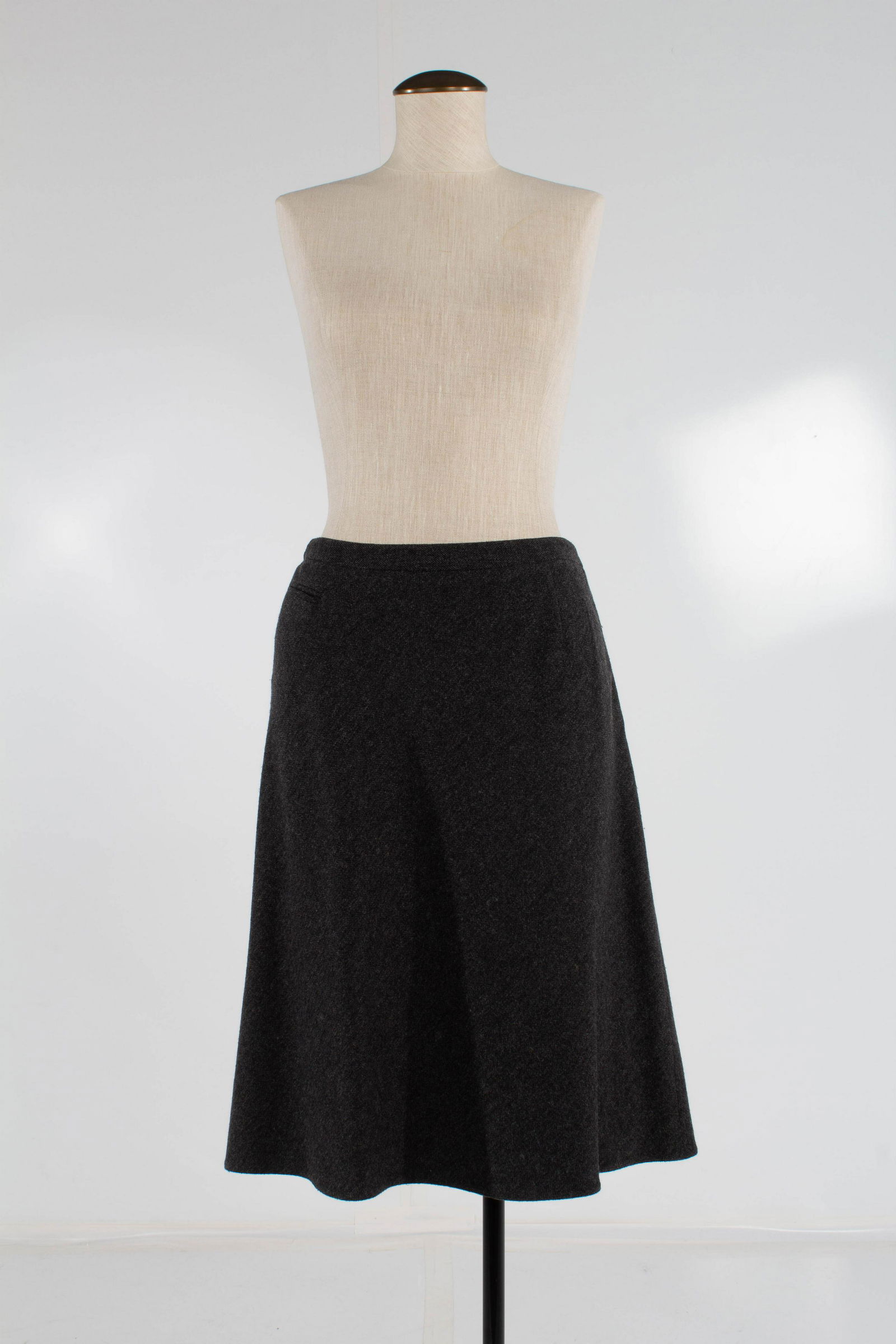 Giorgio Armani Black Label Lana Wool Blend Skirt Heathered Grey Size 42 (1 of 9)