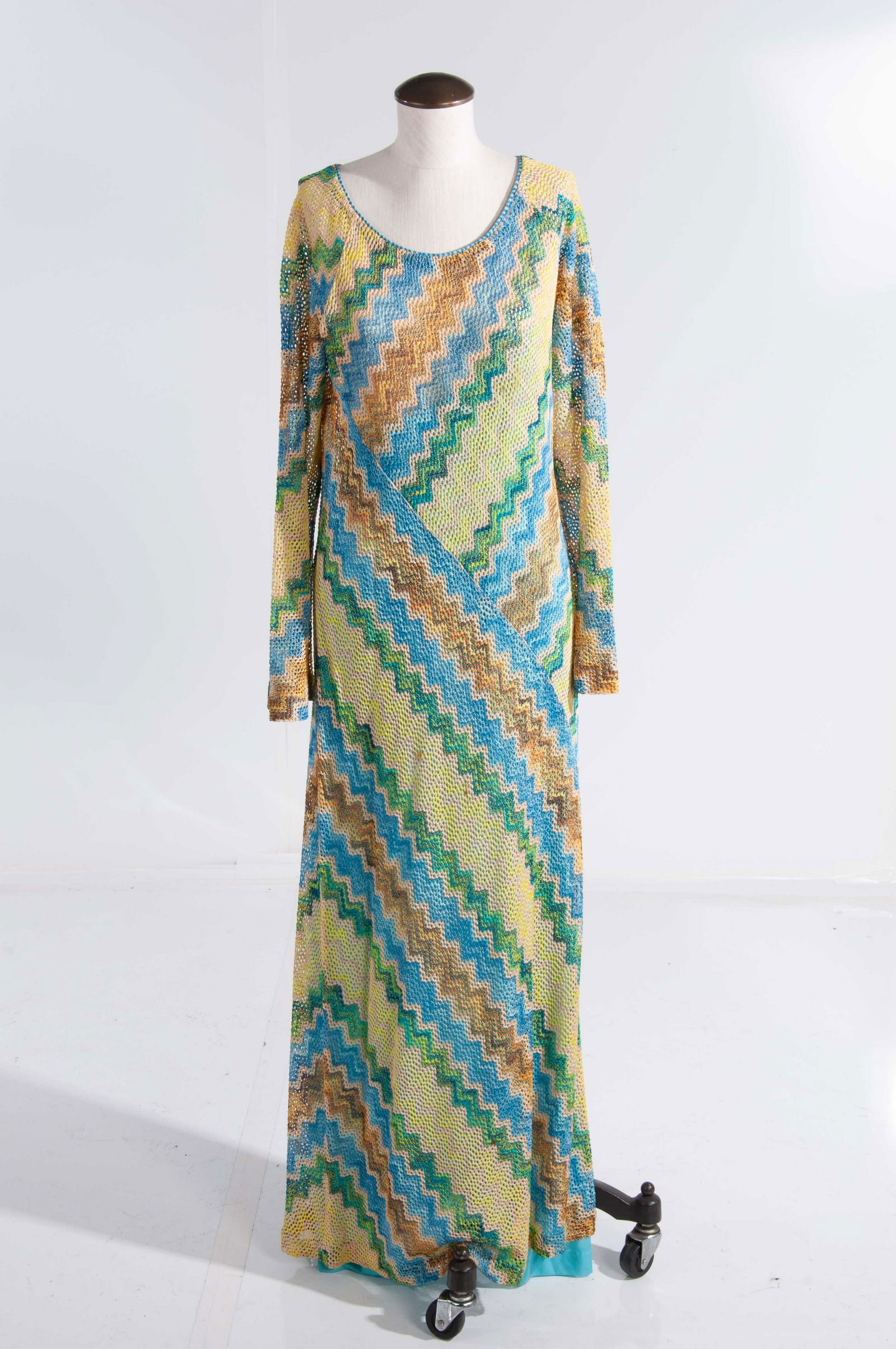 Missoni Knitted Chevron Dress Size 46 with Slip Dress (1 of 16)