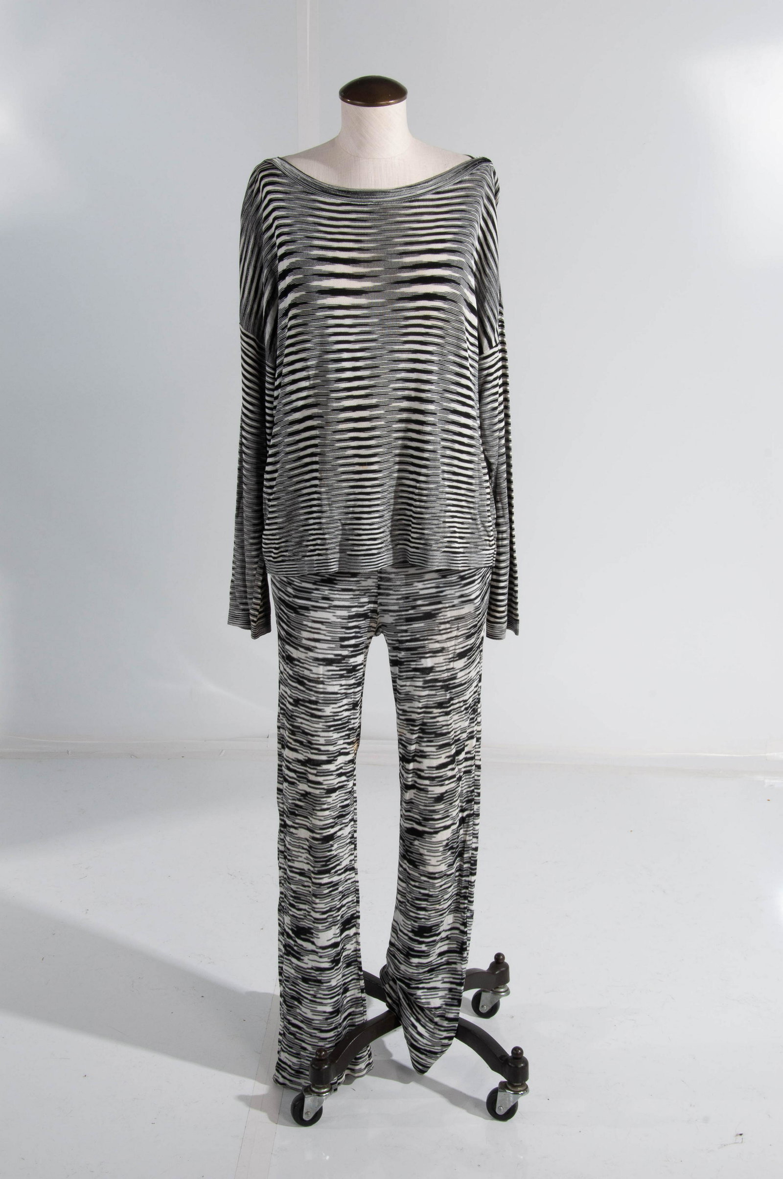 Missoni Knit Striped 2 pc Suit B/W (1 of 3)