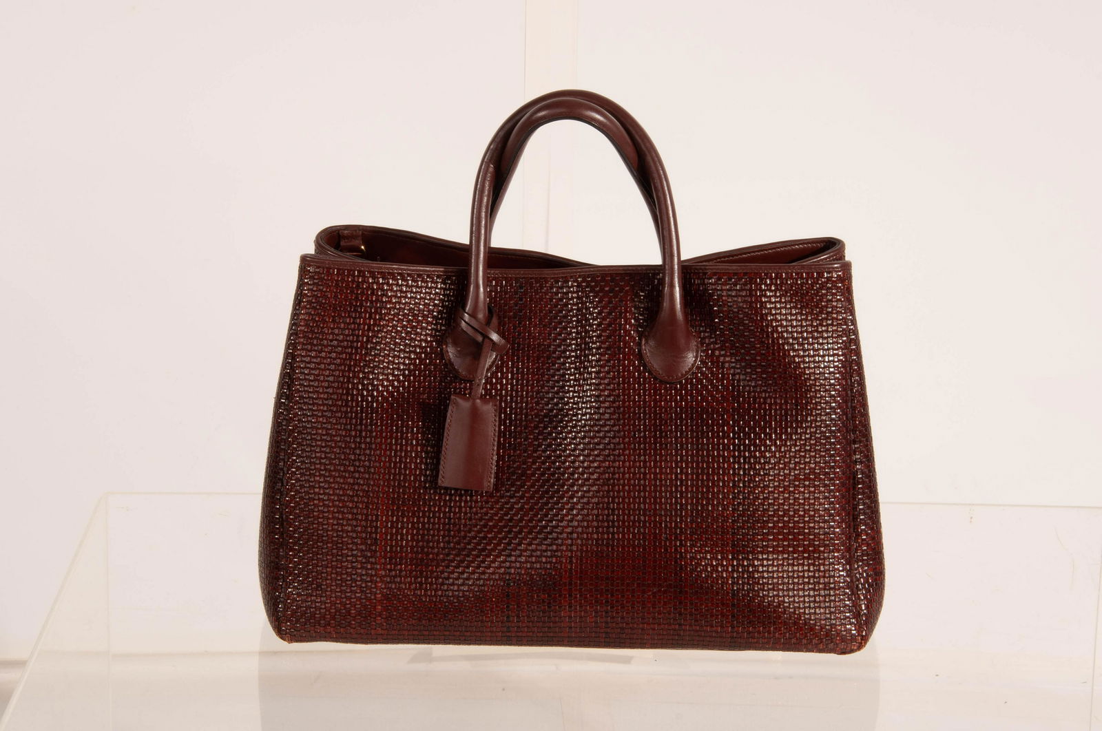 Suarez Woven Leather Hand Tote BROWN (1 of 12)