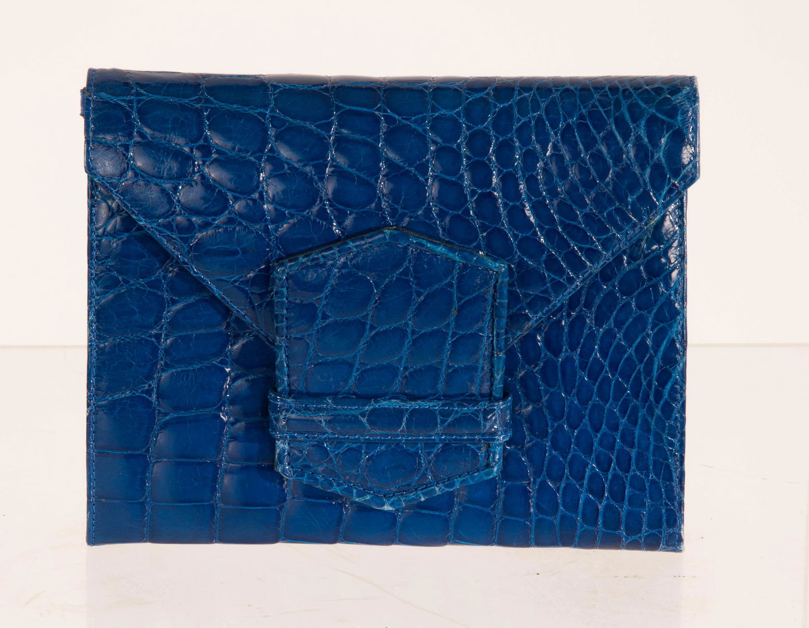 Suarez Alligator Handbag Blue (1 of 13)