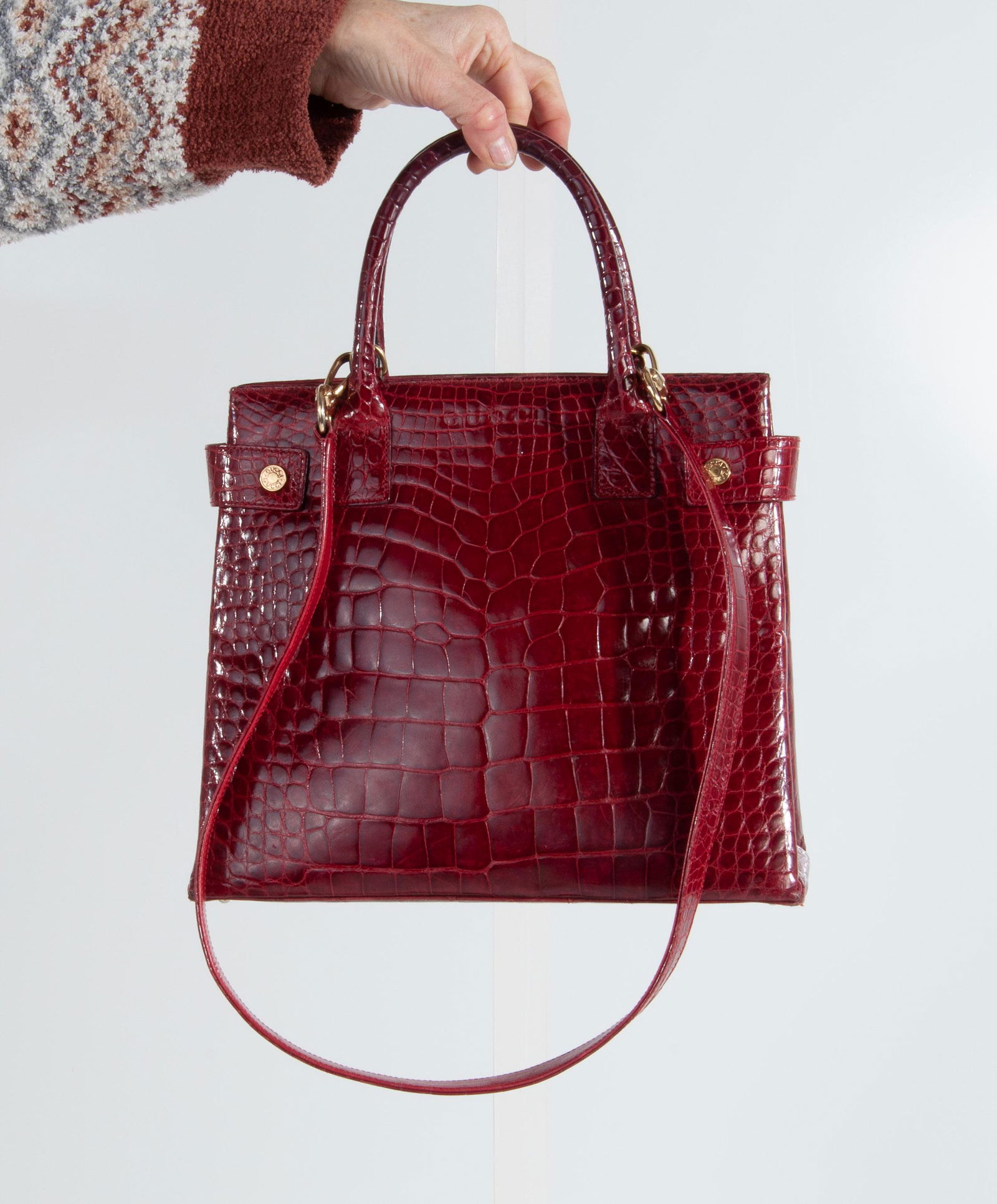 Gucci Alligator Handbag RED (1 of 16)