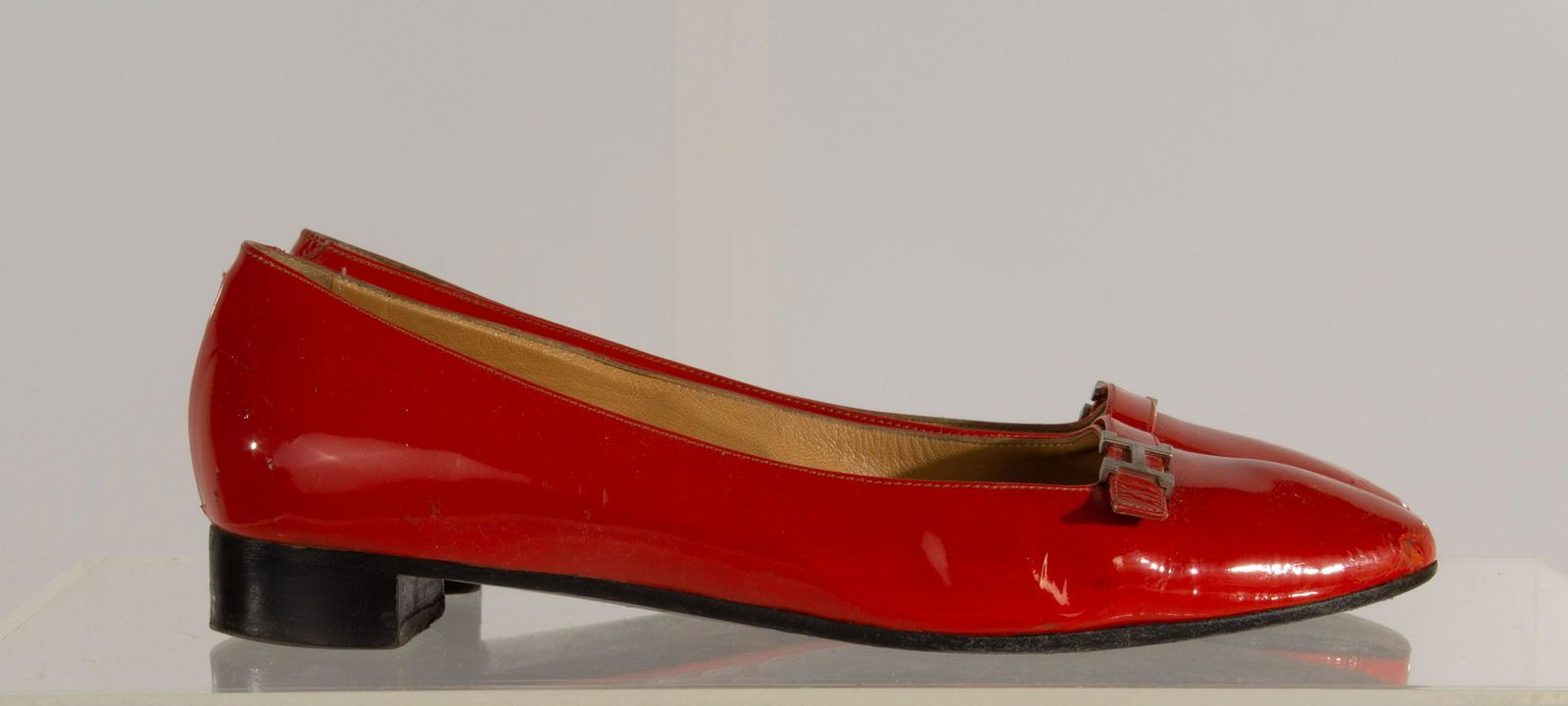 Hermes Paris Patent Leather Loafer H Logo Orange Size 37.5 (1 of 15)