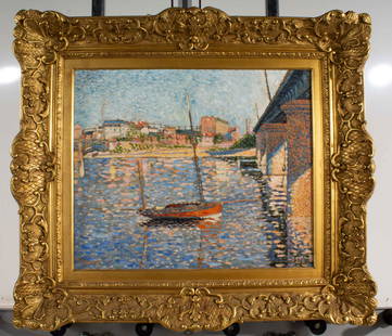 Paul Signac Exquisite Fine Art Reproduction Painting and Frame: Clipper, 1887Oil on canvas, 46 x 55 cmSigned and dated lower left: P. Signac 87; inscribed lower right: Op. 155Reflecting surfaces of water were Paul Signacâ€™s main subject. In this early Neo-Im